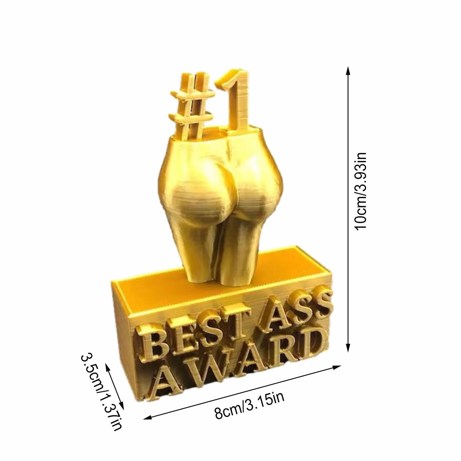 Miglior Ass Award, Per Il Miglior Culo, Scultura Mano Arredamento Trofei Ornamento, Miglior Asso Dorato Resina Trofei, Decorazioni Da Scrivania Resina
