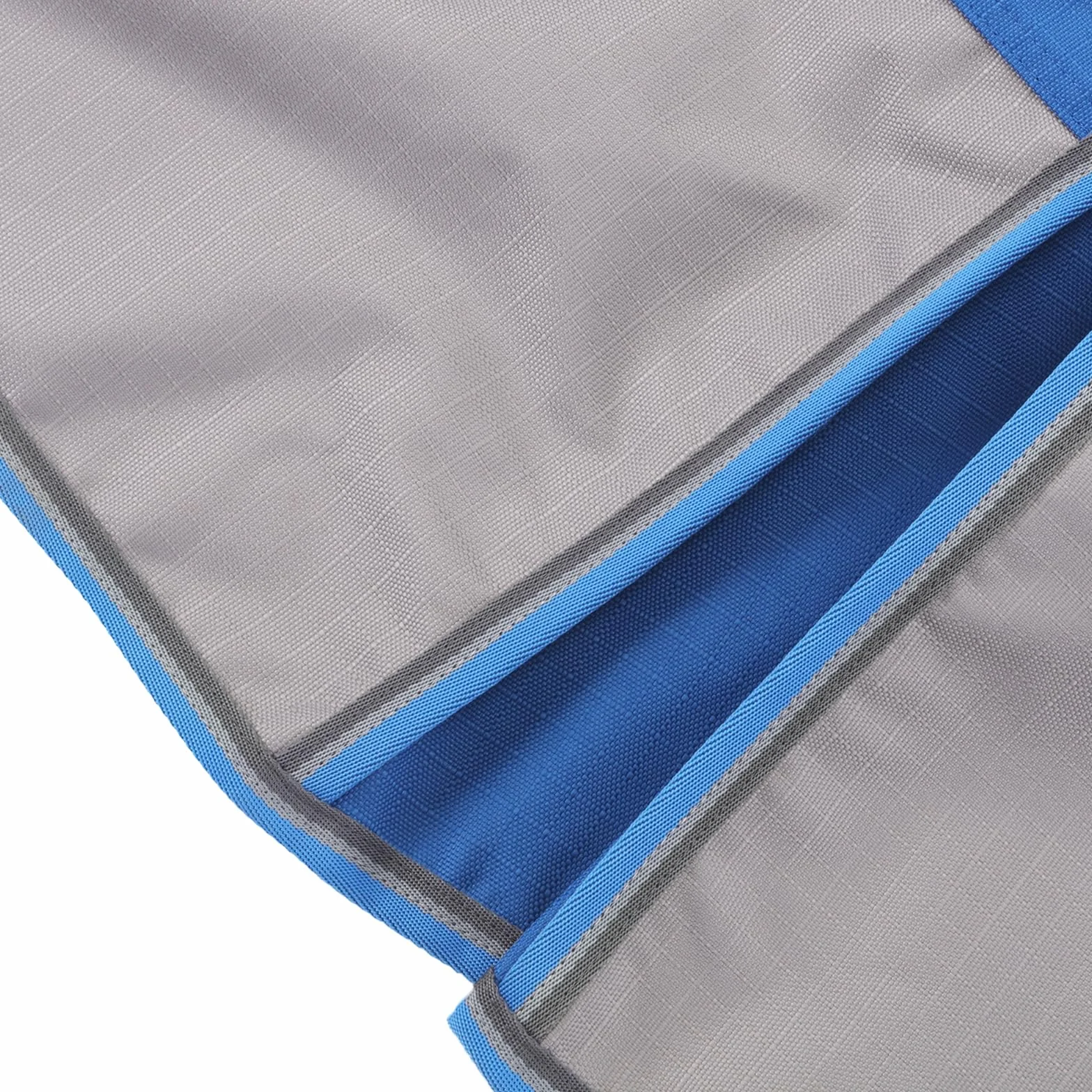 1200D Coperta per cavalli resistente allo strappo senza imbottitura (0g), Coperta da esterno leggera, impermeabile e traspirante per cavalli, Blu-Grigio 145 cm