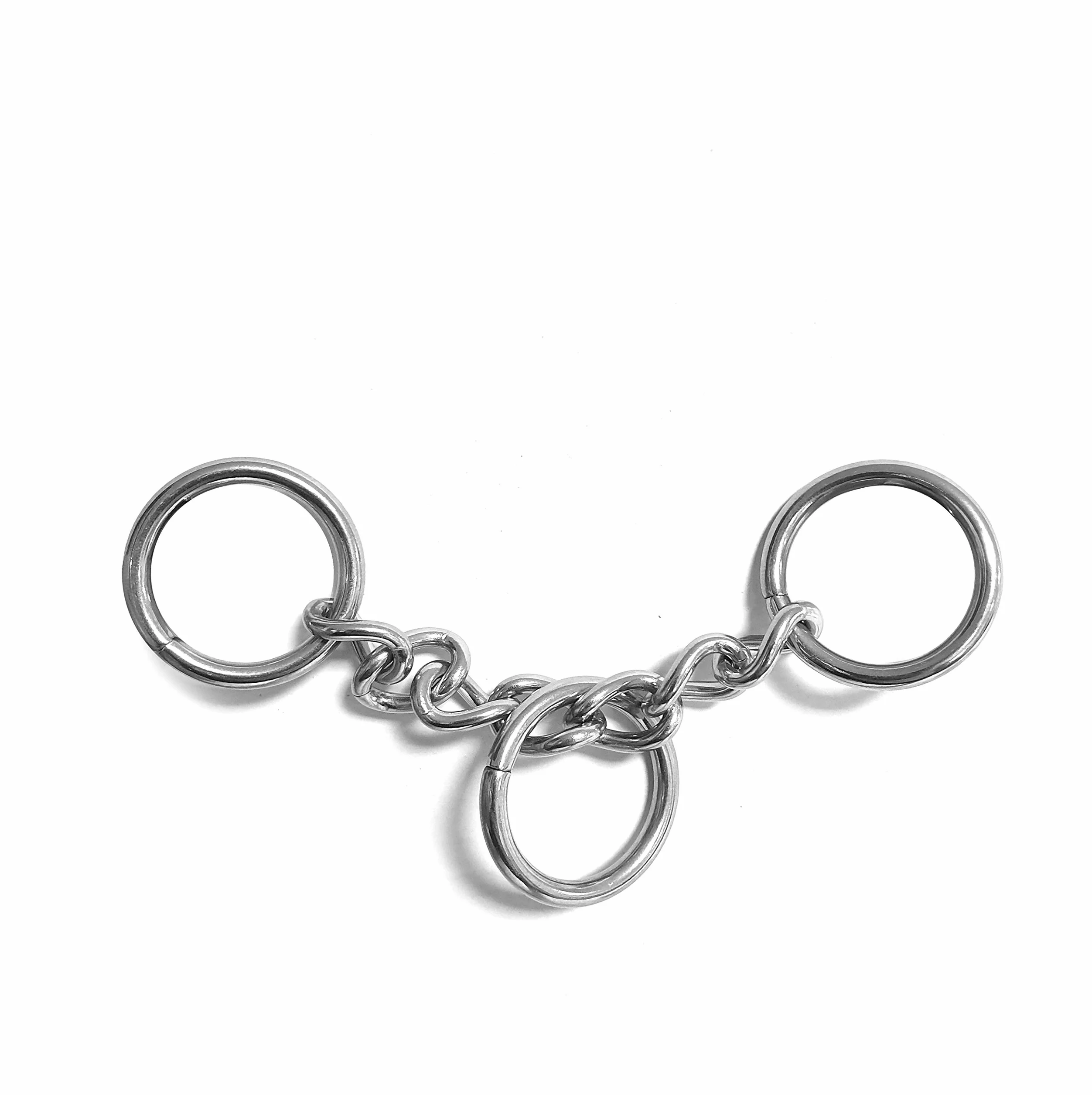 Ganzoo componente in acciaio inox per collare a scorrimento, adattatore fermo trazione con catena di passaggio e 2 oring spessore 4 mm, per guinzaglio retriever fai da te, paracord 550, 105 mm, 20 mm
