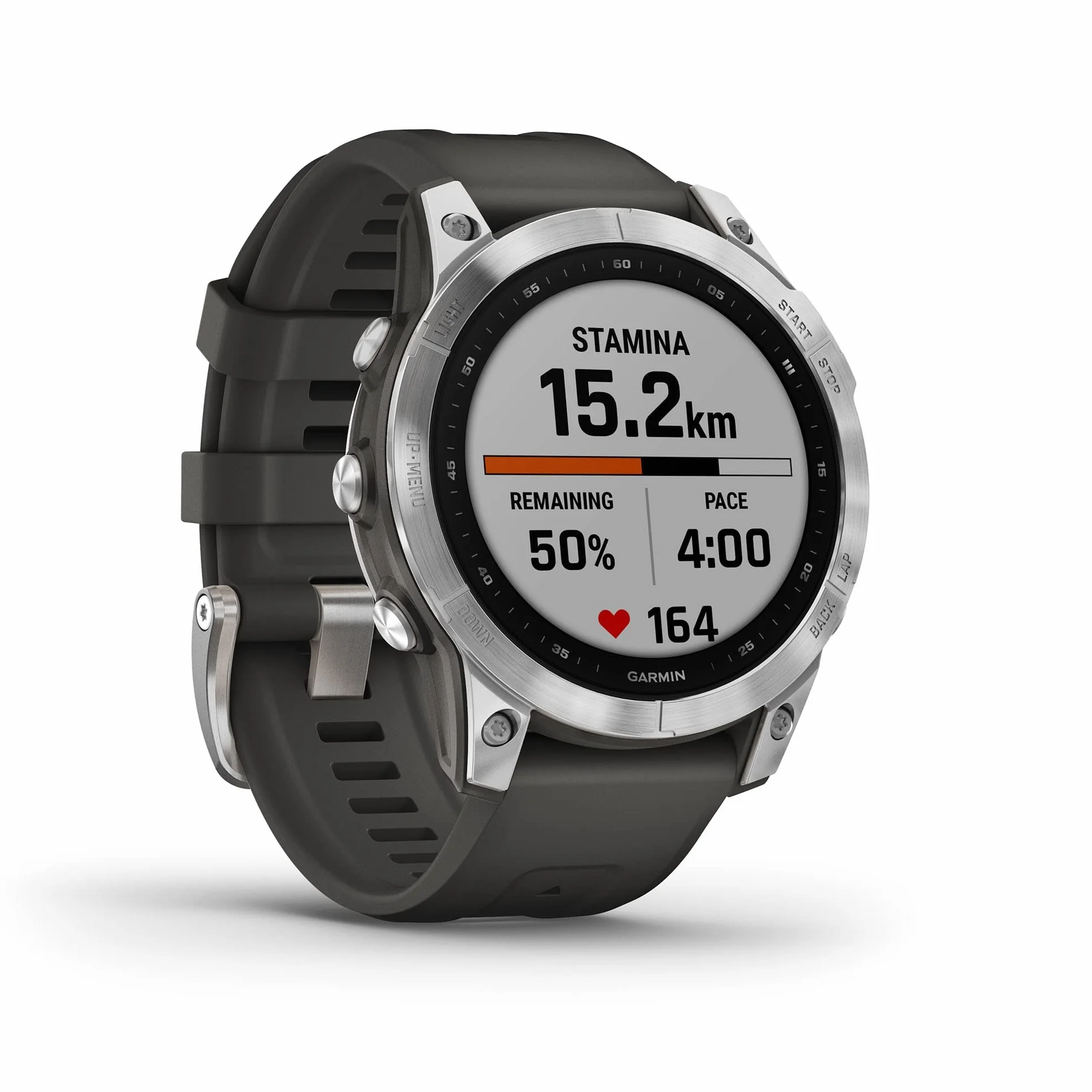 Garmin fēnix 7, Smartwatch, 47mm, Display 1,3", Touchscreen, +30 Sport, GNSS multi-band, Cardio, SpO2, Mappe, Musica, Garmin Pay, Autonomia 18 giorni (Silver & Graphite)