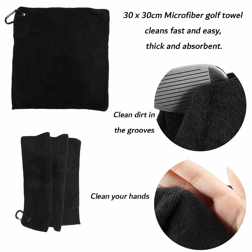 Kit Accessori Golf Spazzola Asciugamano Strumento Riparazione Marcatore Palline