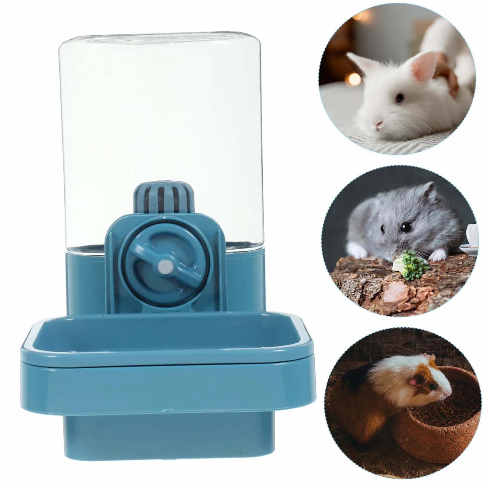 Abbeveratoio Sospeso per Coniglio 750ml in Plastica per Trasporto | Accesso Facile All’acqua, Adatto a Piccoli Animali Domestici, Uso in Casa uno Pet