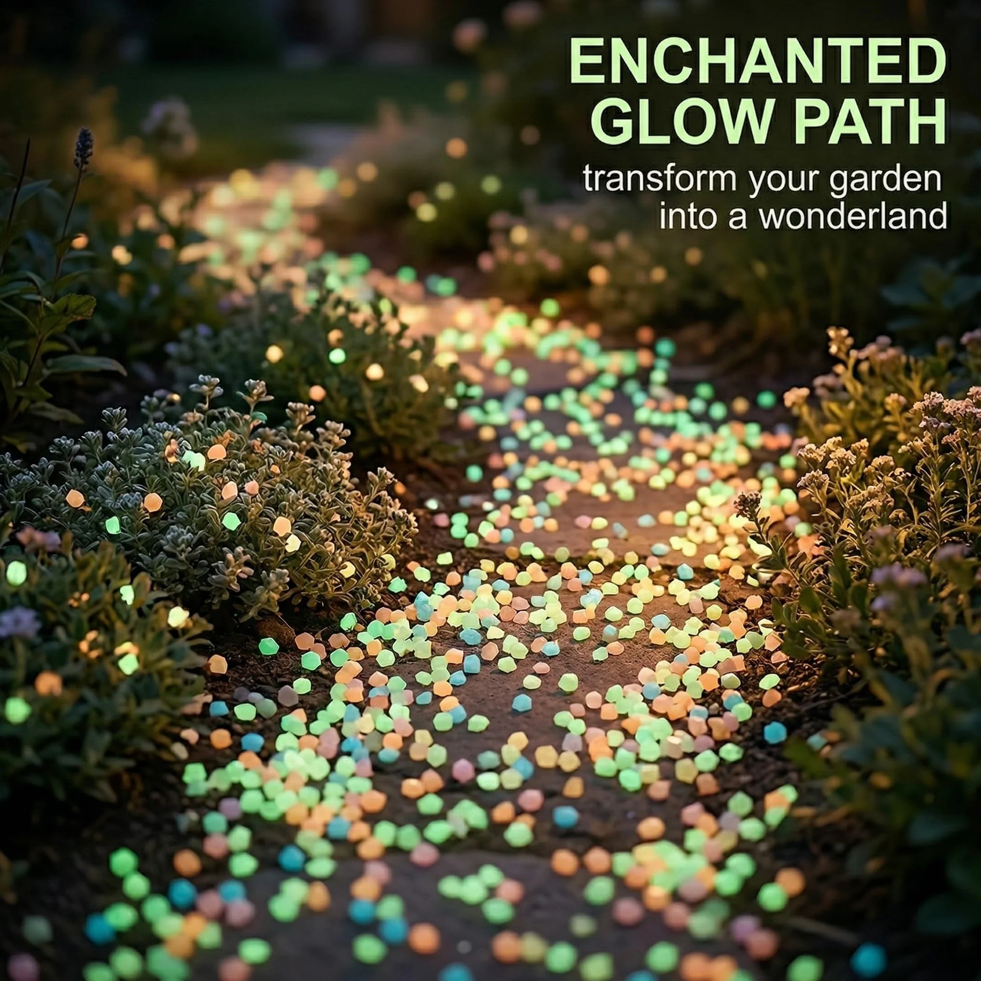 5000 Pezzi Riutilizzabili Piccoli Ciottoli Luminosi, Sabbia Colorata Fluorescente, Pietre Decorative per Giardino