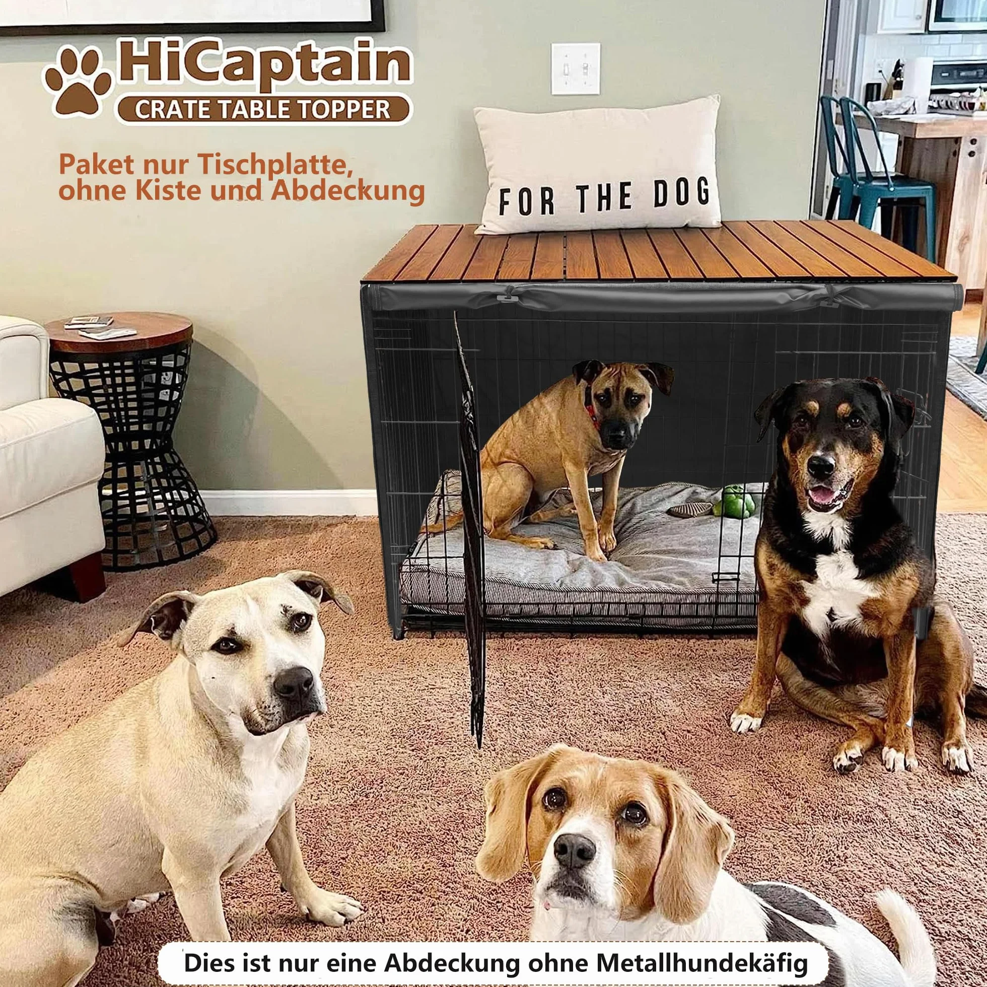 HiCaptain Copertura per gabbie per cani 63,5x48,3x50,8 cm antivento interni esterni