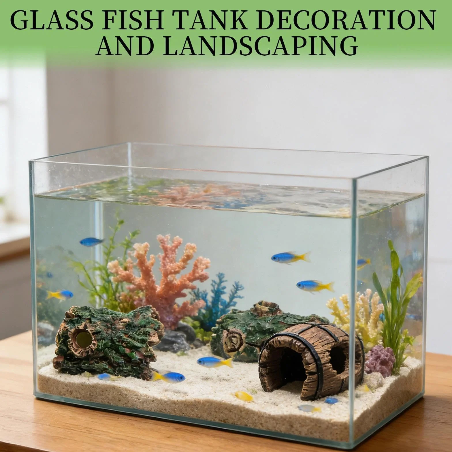 6 Pezzi Resina Decorazioni Acquario Rocce per Acquario Tronchi Legno Decorativi Legno Decorazione Tronchi d'Albero Cavi Grotte Nascondiglio Ideale per Betta Gamberetti Vasche