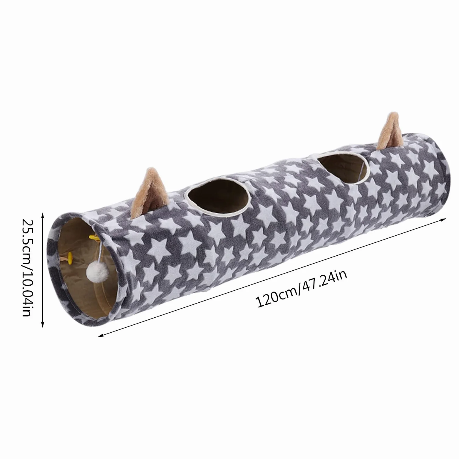 Tunnel per Gatti Casa a Scomparsa per Animali Domestici Nascondiglio Caldo Tubo Tenda da Gioco Letto per Gattini Palle Giocattolo interattive Case per Letti per Gatti all ' Aperto