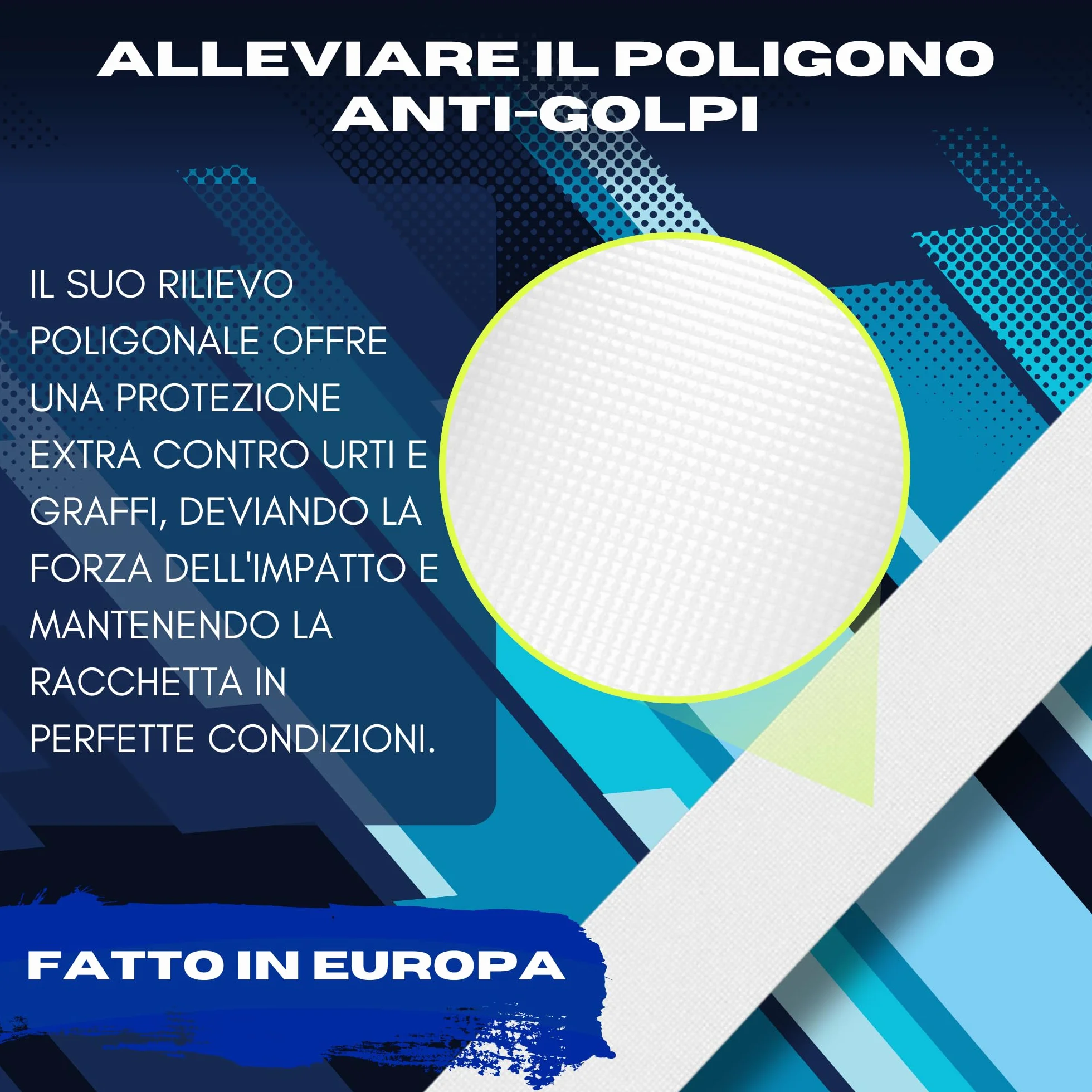 Ph Pro Heat Protezione Racchetta Padel Transparente Ruvido 35x370mm Protettore Paracolpi