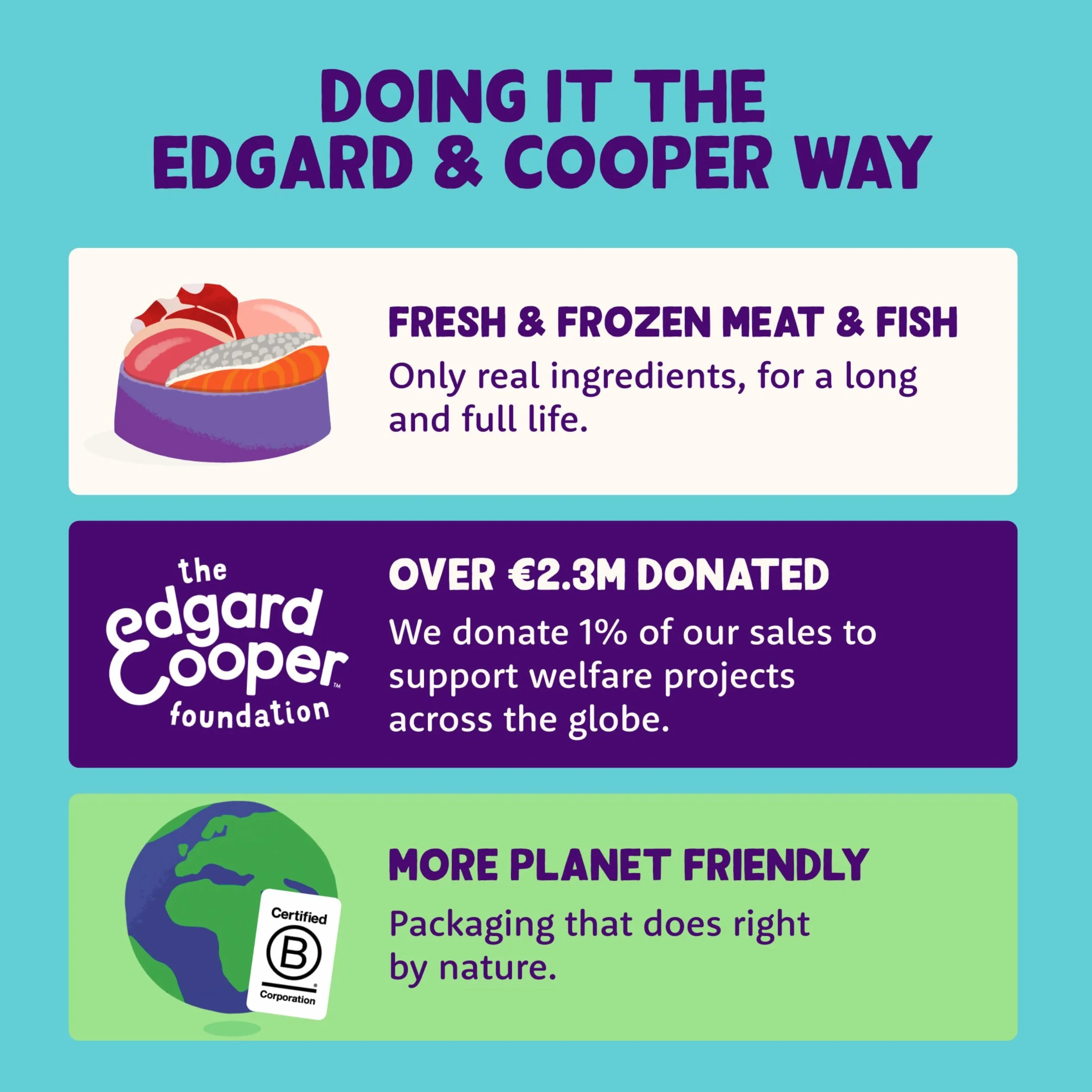 Edgard & Cooper Crocchette Gatti, (Salmone Fresco, 2kg), croccantini gatto sterilizzati o attivo, carne fresca e ingredienti naturali, senza cereali, senza zuccheri aggiunti