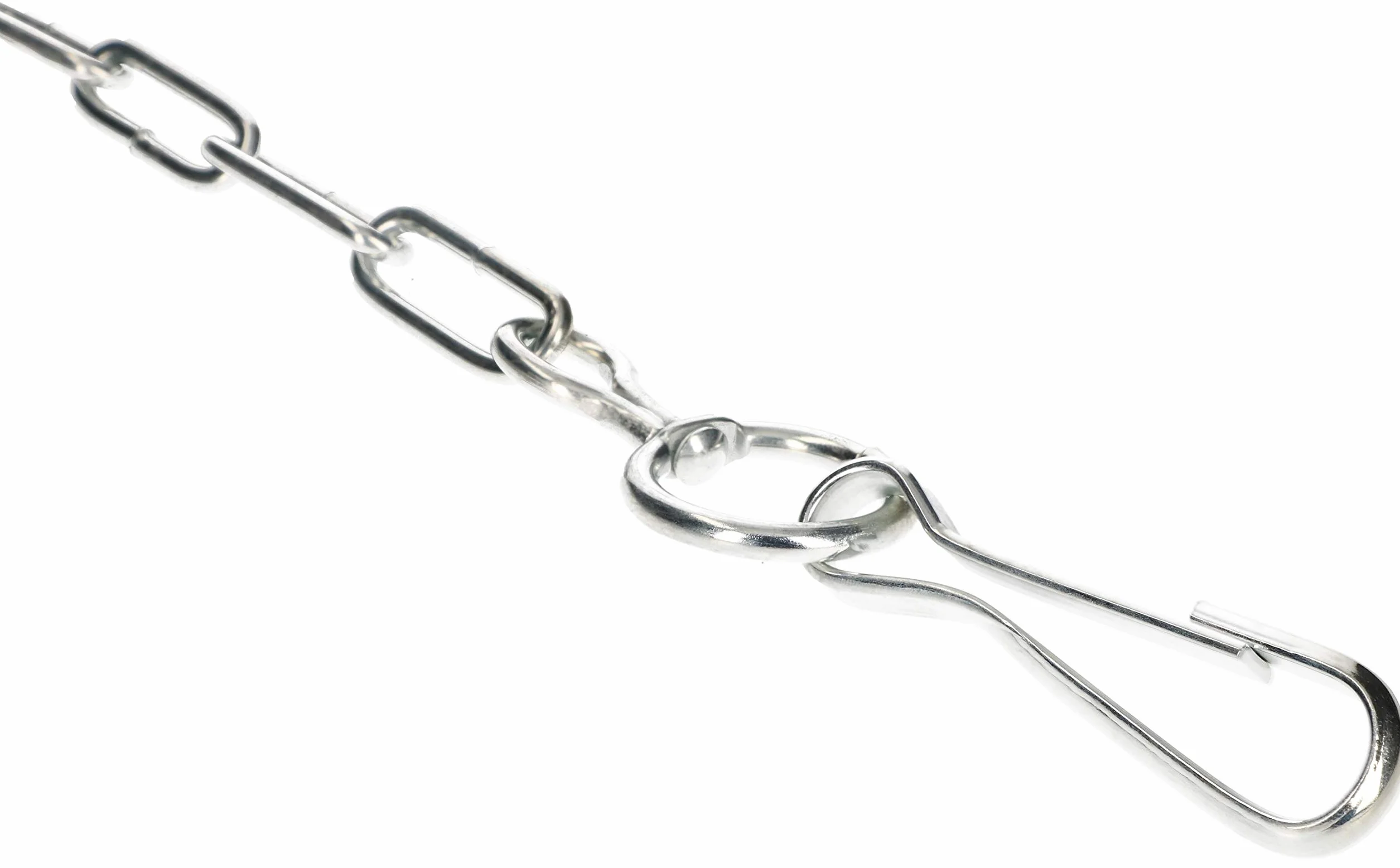 KOTARBAU® Catena per Cani 4 mm 3 m con Molla Ammortizzante e Chiusura Robusta Protezione per Cani in Filo di Acciaio Zincato
