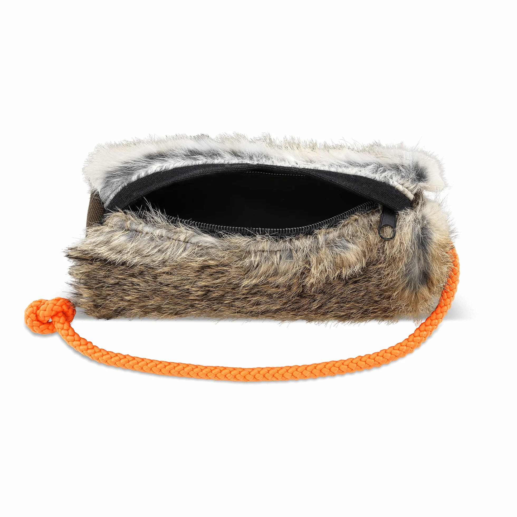 Firedog - Dummy per cibo con pelliccia di coniglio, con chiusura lampo, impermeabile e lavabile