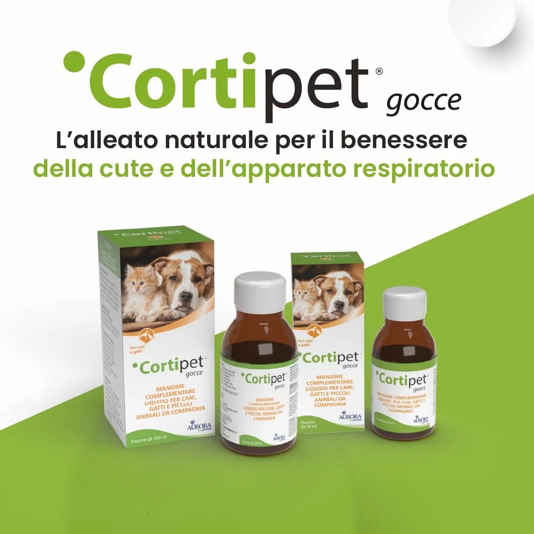 Aurora Biofarma Cortipet Gocce 50ml Mangime Complementare per Cani e Gatti Sistema Immunitario