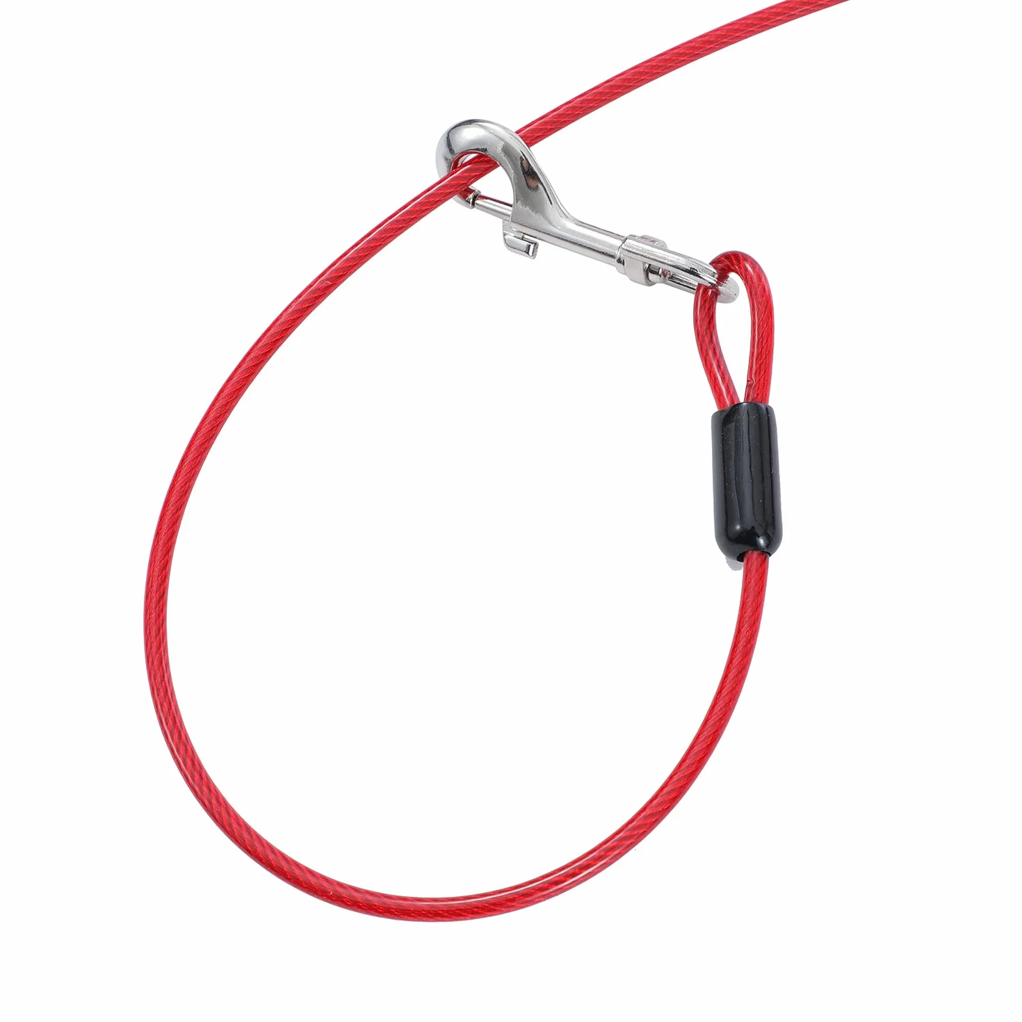 TOPWAY Cavo per Cani 9m Guinzaglio da Cortile per Cani Acciaio Galvanizzato, per Esterni Cortile Campeggio Parco Animali Domestici, Rosso