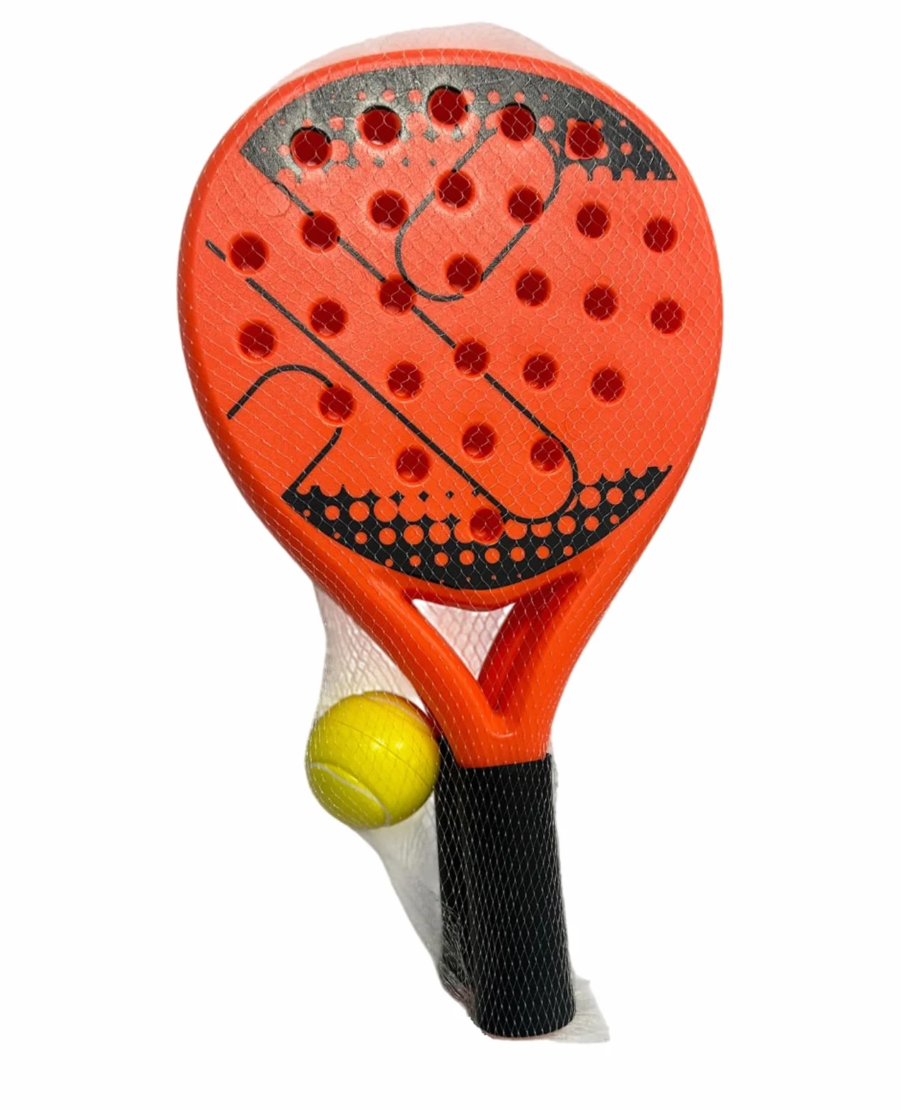 Racchette da Padel Set 2 Racchette in Plastica 41 cm con Pallina Beach Tennis Spiaggia Piscina