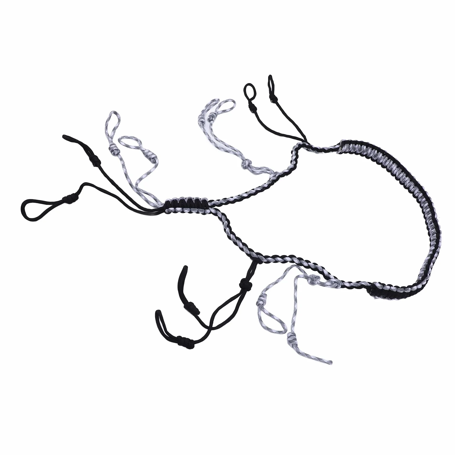 Cordino per richiamo anatre in paracord intrecciato di nylon portatile nero