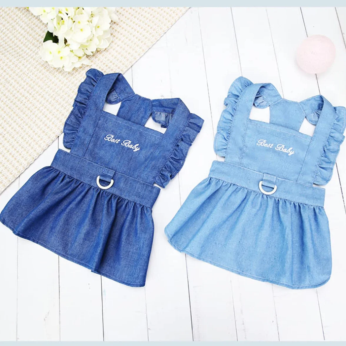 Abito per Cani Cucciolo Gonna di Lusso Vestiti Abiti da Principessa Aabito da Sera per Matrimoni Gonna Tutu Gonna in Denim per Cani di Piccola Taglia