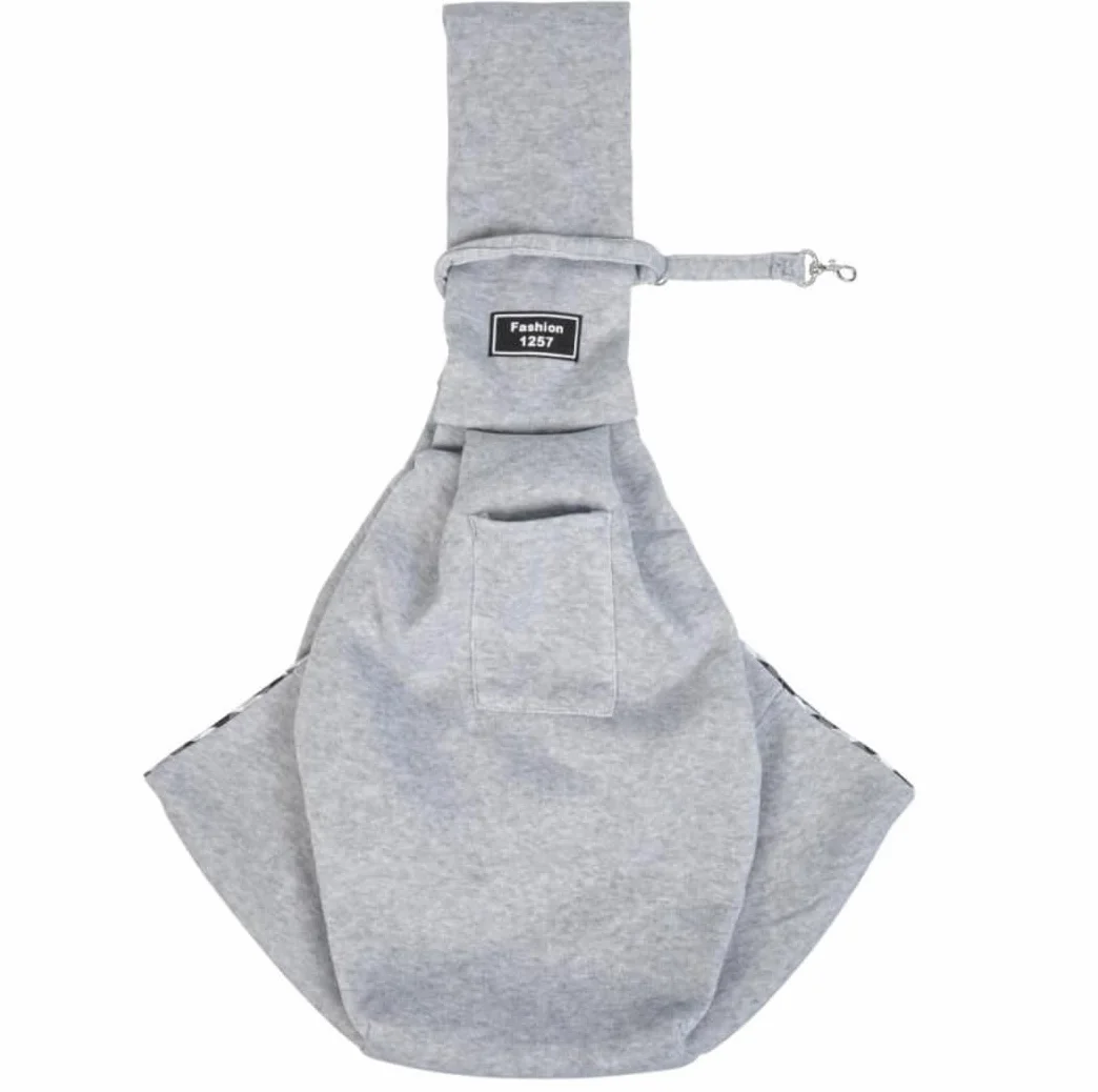 CYBERNOVA Piccolo animale domestico cane gatto fionda per 1-7,5kg, con tasca, Borsa per animali domestici Cane Gatto Borsa da trasporto per viaggi e passeggiate all'aperto (grigio 2)