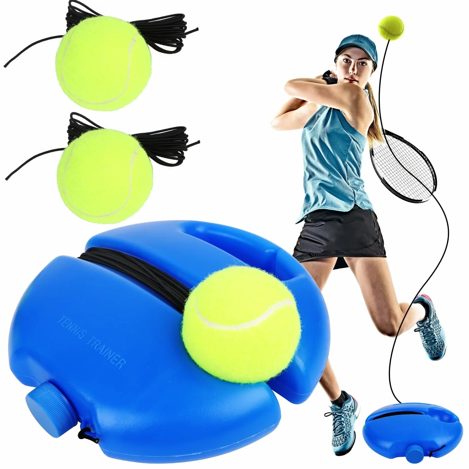 AKONE set da tennis per allenatori con 3 palline metalliche