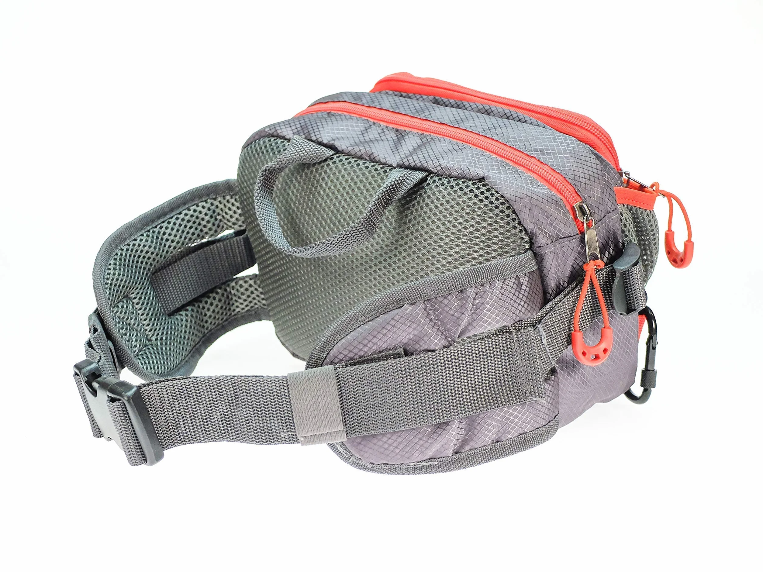 iEnergy Cintura in vita PAT per proprietari di cani - Marsupio resistente per passeggiate con il cane, Rosso/Grigio, 1 conteggio (confezione da 1)