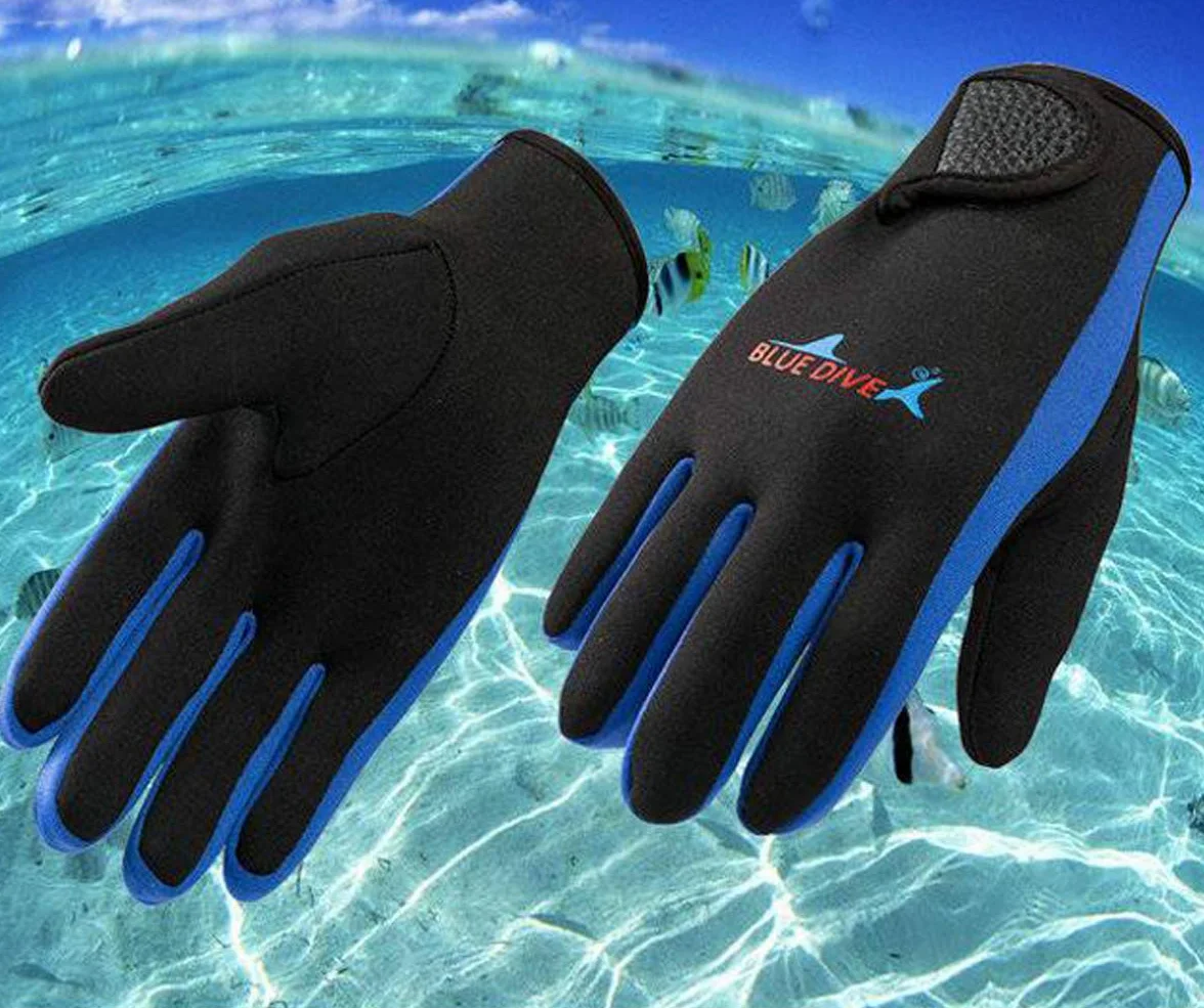 Guanti in neoprene da 1,5 mm antiscivolo per immersioni subacquee Guanti da snorkeling termico per kayak, guanti da vela da paddle Surf Nuotare per sport acquatici