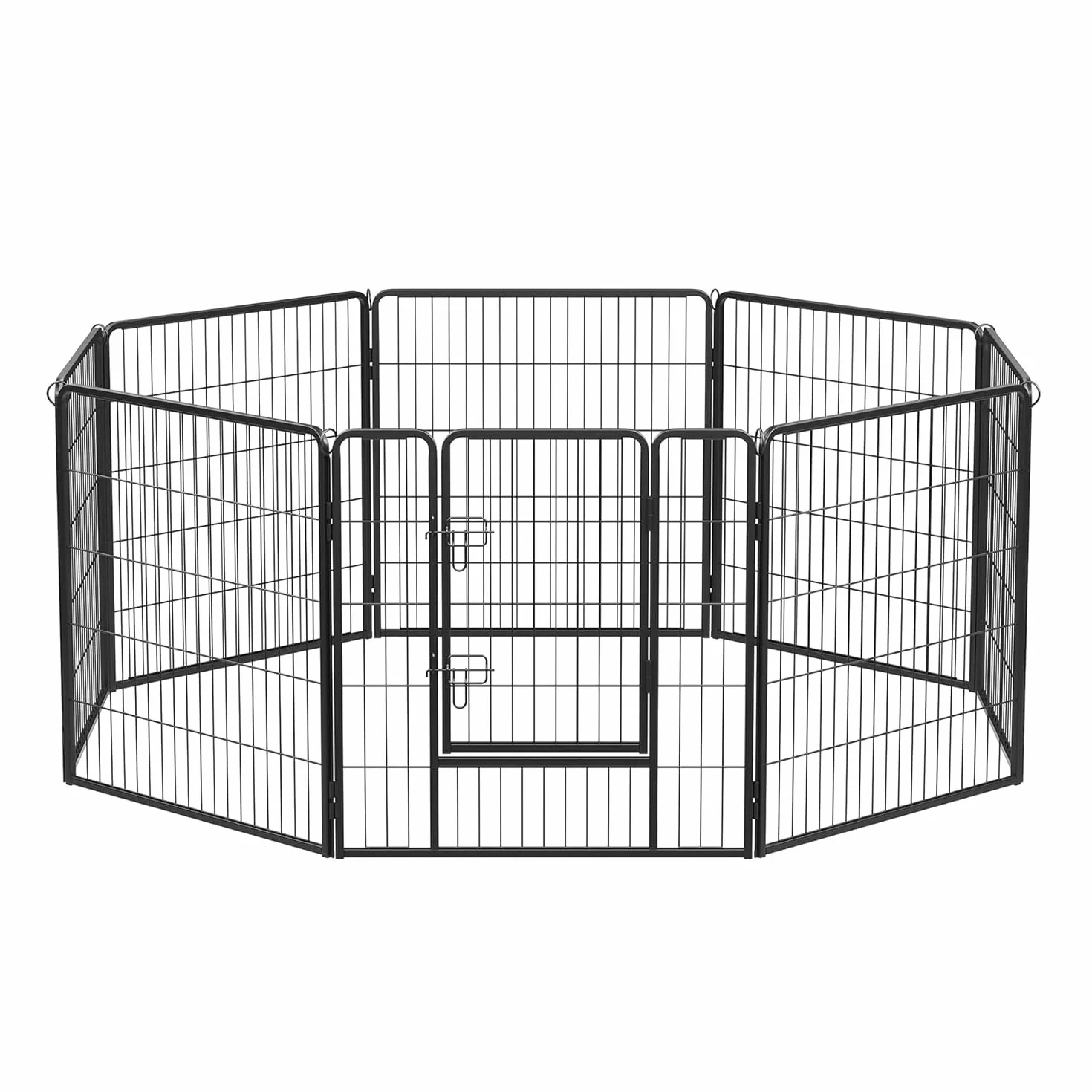 AQPET Recinto Modulare 80x80 cm per Cani, Gatti, Conigli e Roditori - 8 Pannelli Resistenti per Interno ed Esterno, Sicuro e Facile da Montare, Ideale per Casa e Giardino