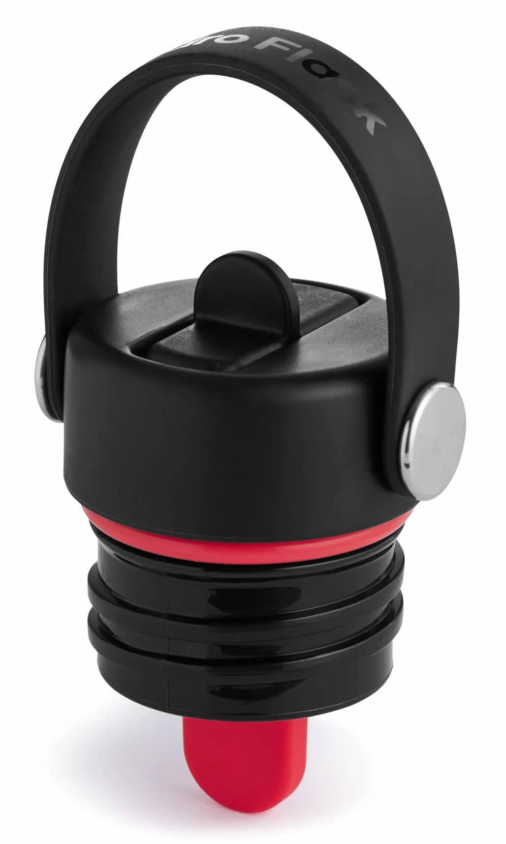 Hydro Flask - Coperchio con cannuccia Flex Straw Cap per wide mouth - Coperchio ermetico a nido d'ape con strap per un facile trasporto - Lavabile in lavastoviglie - Black