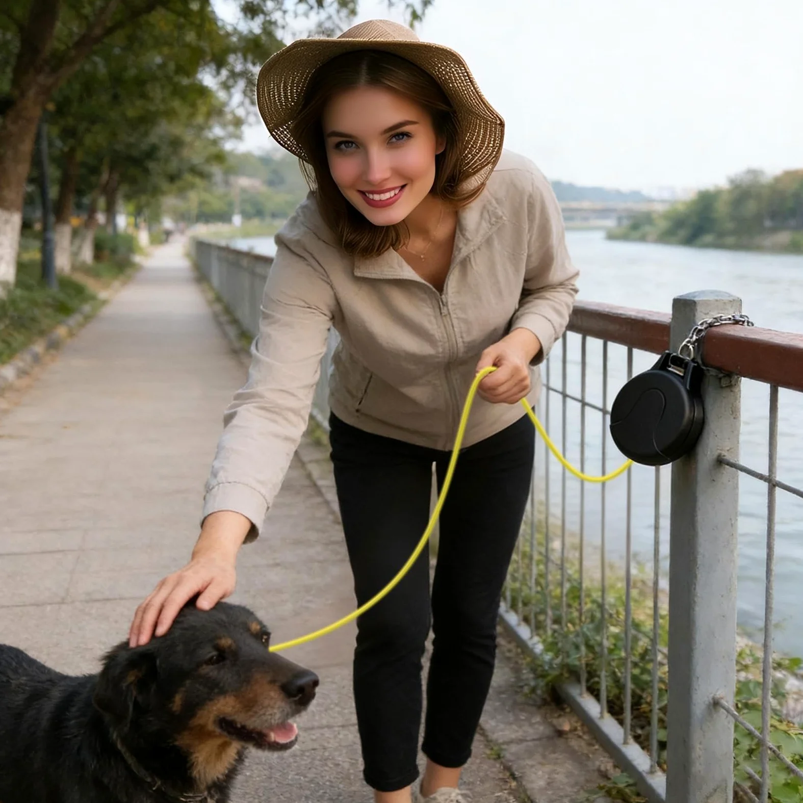 Guinzaglio Retrattile Per Cani Robusto e a Lunga Durata | Retrattile Per Cani Da Parete Per Passeggiate Corsa Escursioni Spiaggia Cortile Giardino Attività All'Aperto
