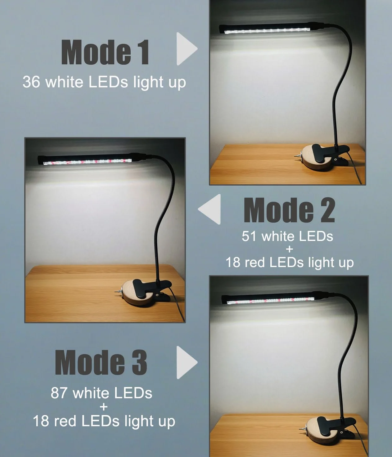 KINGYEENUO Luce a LED a spettro completo, dimmerabile, timer 3/9/12H, 105 perline LED, kit illuminazione per uccelli