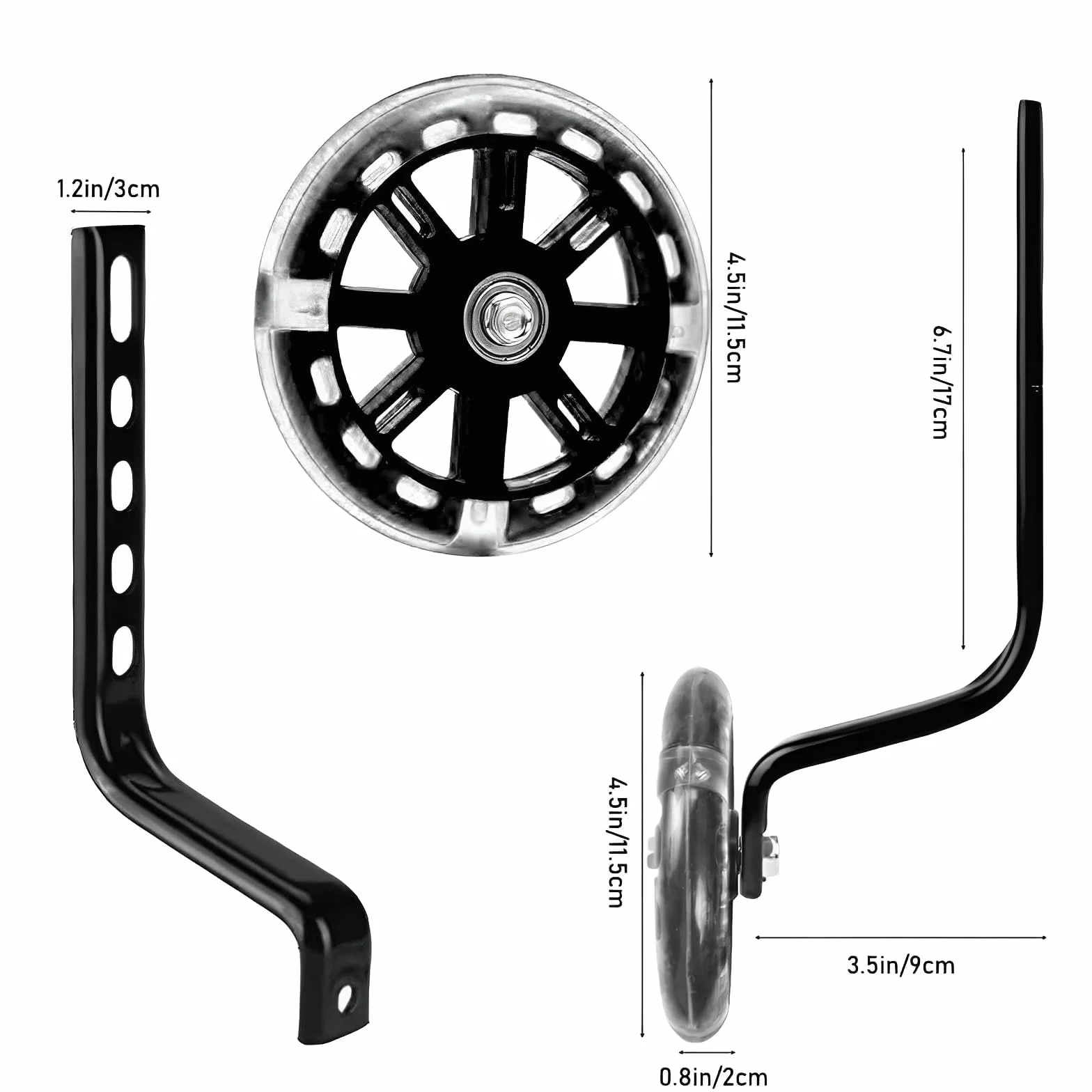 Rotelle bicicletta bambino,Ruote Ausiliarie per Biciclette,Rotelle Stabilizzatori,Training Wheels for Bikes Stabilizzatori,Ruote di Sostegno di Sicurezza