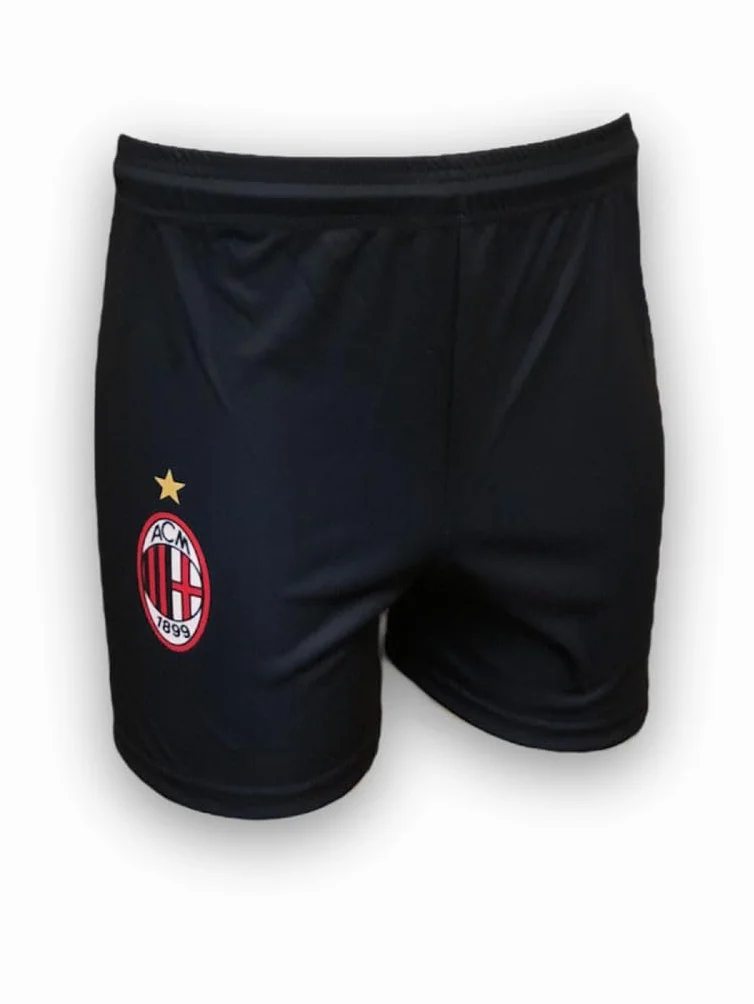 PANTALONCINI PANTALONCINO MILAN UFFICIALE REPLICA adulto uomo bambino NERO