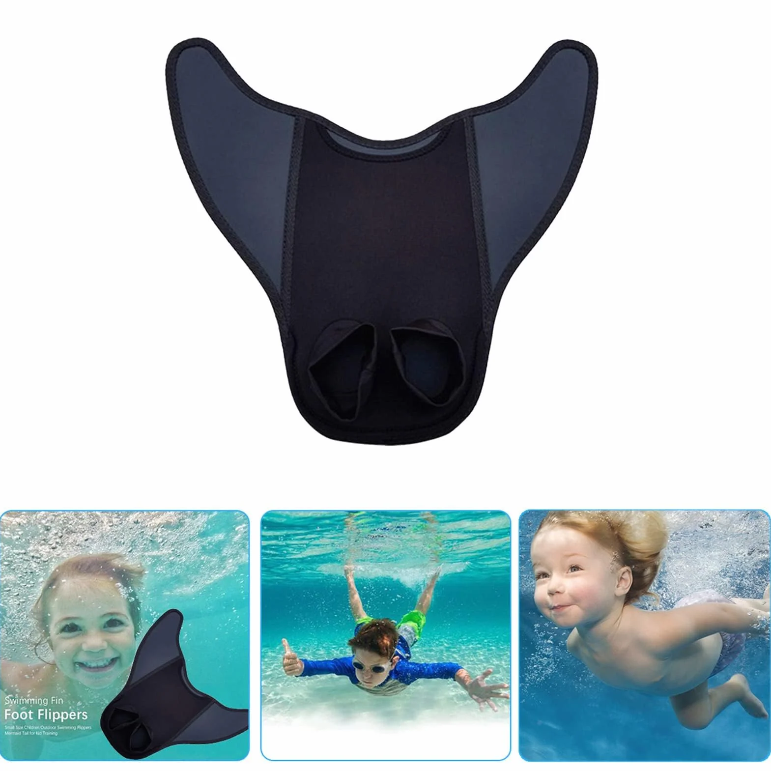 Pinne da Nuoto per Bambini Monopinna a Coda di Sirena Monopezzo Immersione Allenamento Attrezzatura