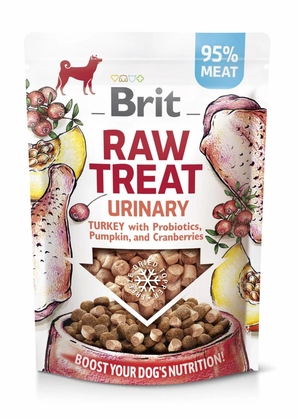 Brit Raw Treat - Urinario e topper, liofilizzato, tacchino, 40 g