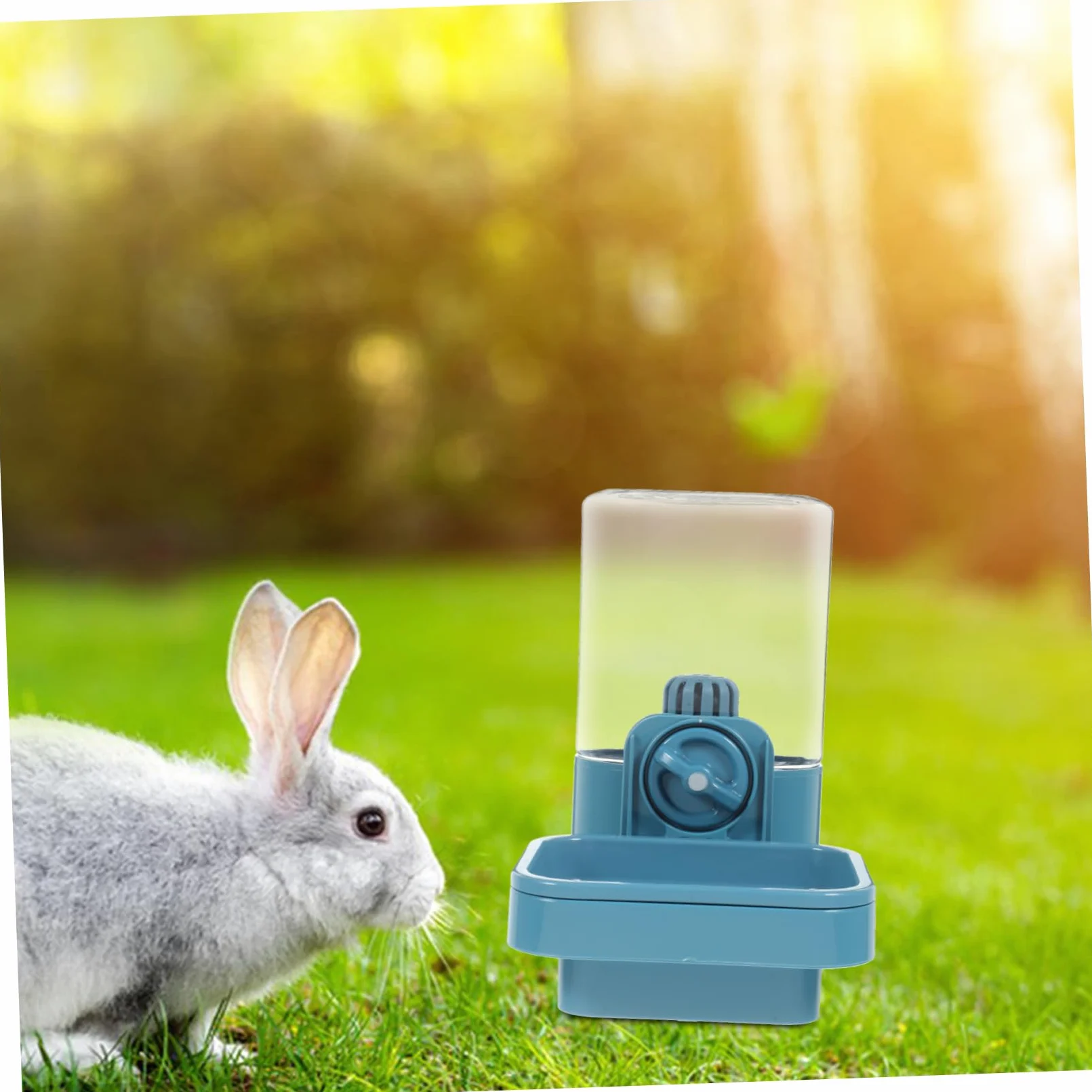 Angoily Beverino Sospeso per Conigli, 750ml, in Plastico, Portatile per Viaggi e Trasporto, Accesso Facile All'acqua per Piccoli Animali
